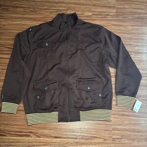 VTG RocaWear Full Zip Jacket 2XL  Brown Jay-Z Hip Hop